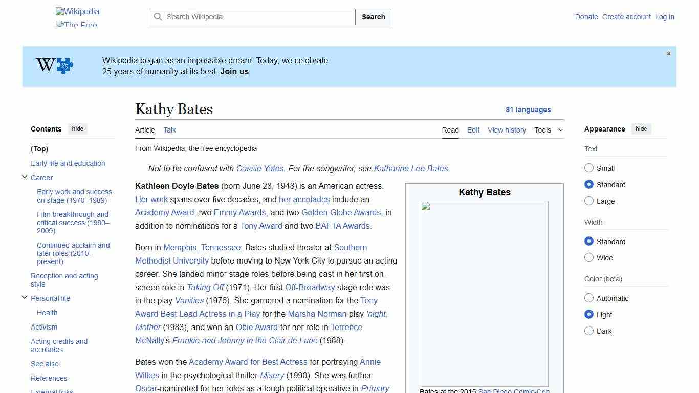 Kathy Bates - Wikipedia