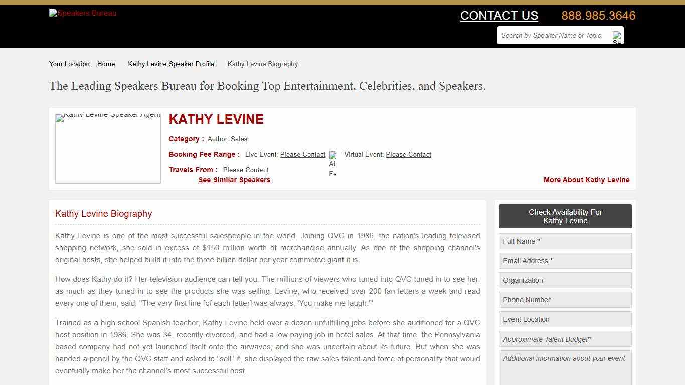 Kathy Levine Biography | Booking Info for Speaking Engagements